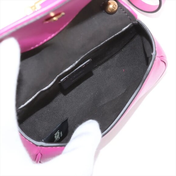 Fendi C'mon Nano Leather Shoulder bag Pink 7AS219 - Picture 6 of 9